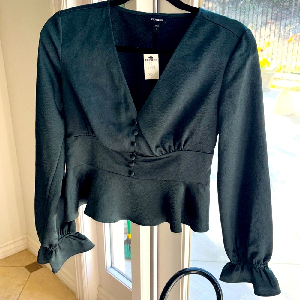 Express emerald blouse